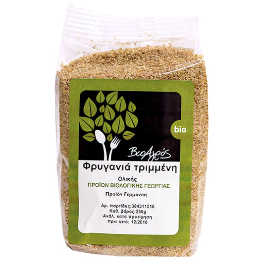 Βιολογική Φρυγανιά Τριμμένη Ολικής  250g  Βιοαγρός