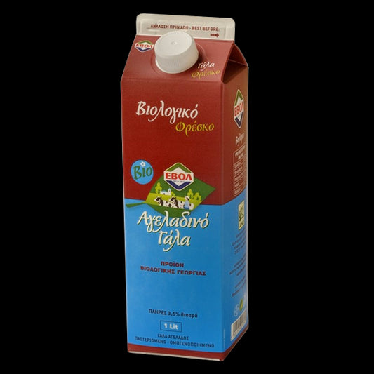 Βιολογικό Γάλα Αγελάδος Φρέσκο 1lt 3,5% Bio, Ελληνικό, Εβόλ