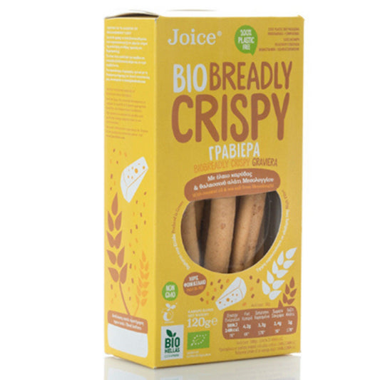 Βιολογικά Κριτσίνια Breadly Crispy Γραβιέρα 120g Joice