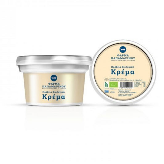 Βιολογική  Πρόβεια Κρέμα Βανίλια 220g  Φάρμα Παπαμαρίνου