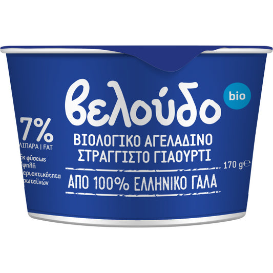 Βιολογικό Γιαούρτι Αγελαδινό Στραγγιστό 170g  Βελούδο