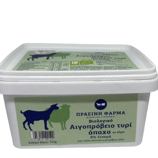 Βιολογικό Τυρί  Αιγοπρόβειο  Light  8%    350g  Πράσινη  Φάρμα