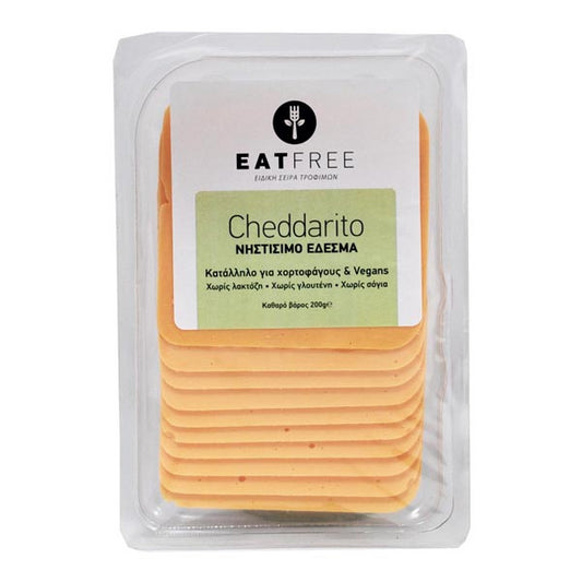 Φυτικό Έδεσμα Cheddarito σε Φέτες, 200 γρ., Eat Free