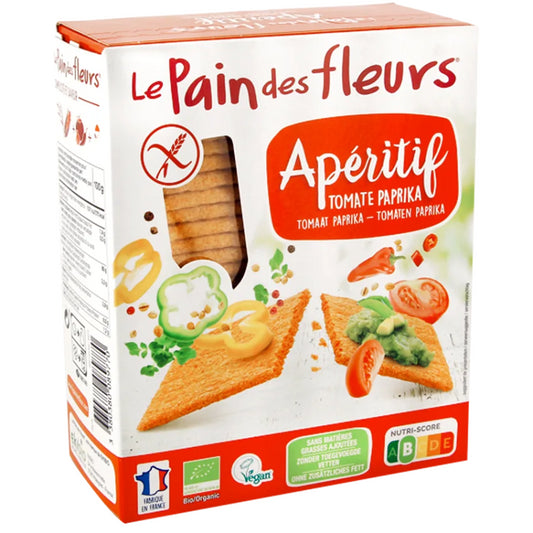 Le Pain des Fleurs Βιολογικά Κράκερς με Ντομάτα & Πάπρικα Χωρίς Γλουτένη 150g