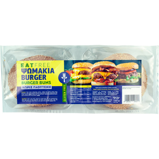 Ψωμάκια Burger   (χωρίς γλουτένη)    2x170g   Eat Free