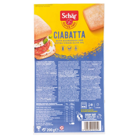 Τσιαπάτα Χωρίς Γλουτένη, 200 γρ., Schar